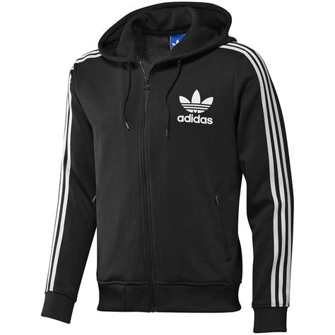 adidas zip hoodie herren schwarz|adidas hoodie jacke herren.